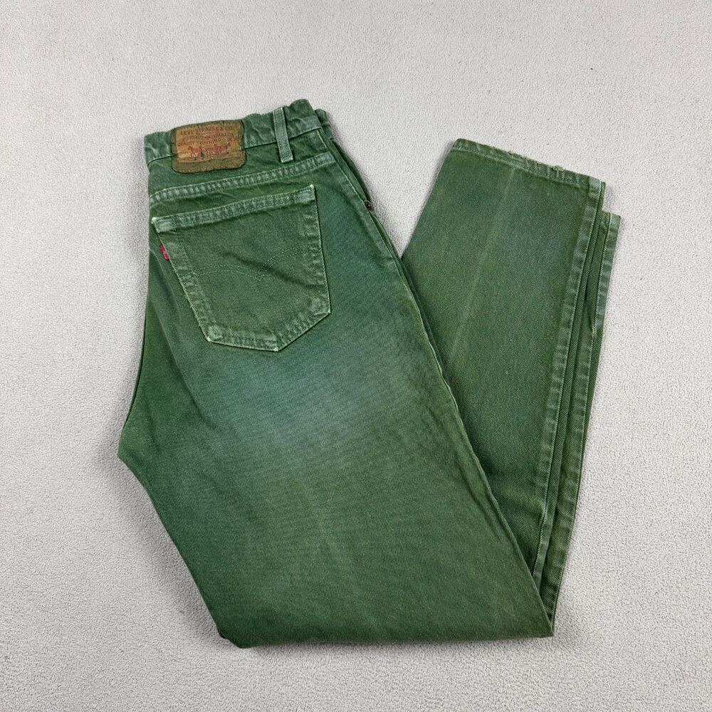 Levis Jeans Mens Size 32x32 Vintage Green Faded 560 Loose Taper Made in USA